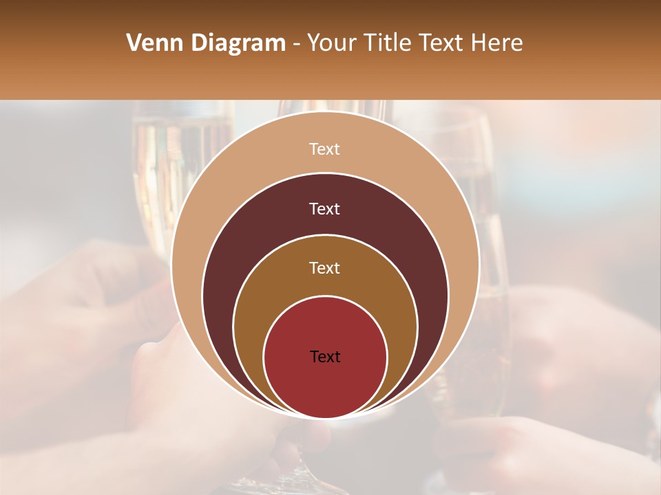 A Group Of People Holding Glasses Of Champagne PowerPoint Template