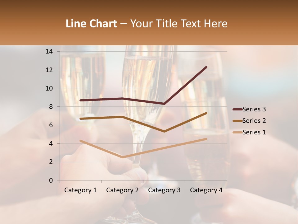 A Group Of People Holding Glasses Of Champagne PowerPoint Template