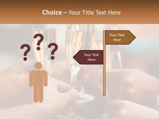 A Group Of People Holding Glasses Of Champagne PowerPoint Template