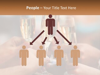 A Group Of People Holding Glasses Of Champagne PowerPoint Template