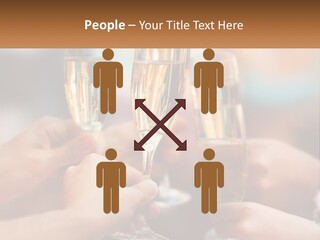 A Group Of People Holding Glasses Of Champagne PowerPoint Template