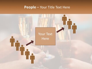 A Group Of People Holding Glasses Of Champagne PowerPoint Template