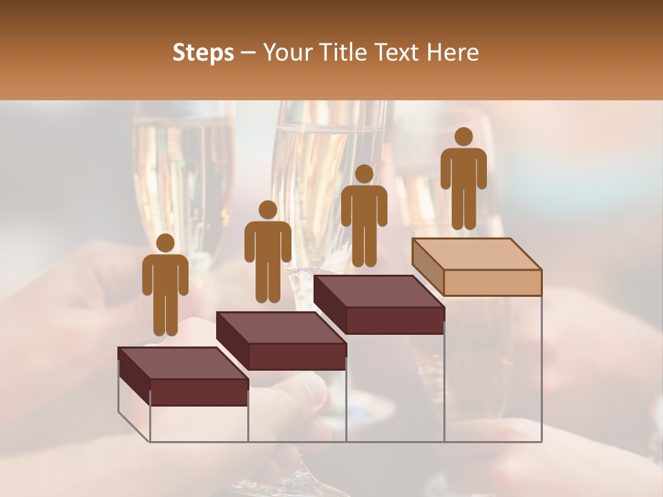 A Group Of People Holding Glasses Of Champagne PowerPoint Template