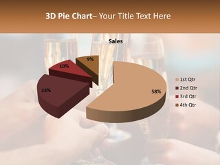 A Group Of People Holding Glasses Of Champagne PowerPoint Template