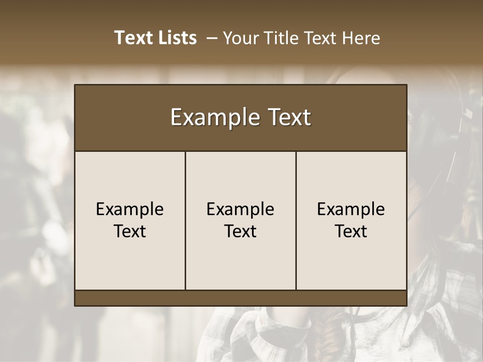 A Woman Smoking A Cigarette While Wearing Headphones PowerPoint Template