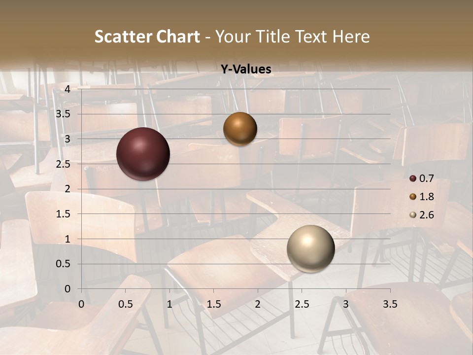 A Classroom Filled With Lots Of Wooden Chairs PowerPoint Template