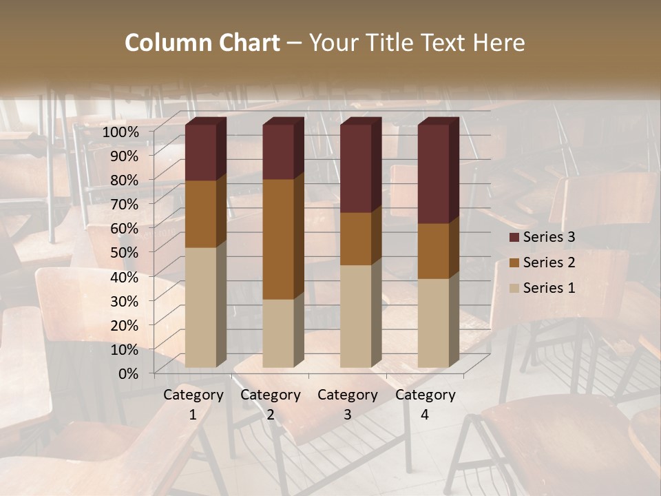 A Classroom Filled With Lots Of Wooden Chairs PowerPoint Template