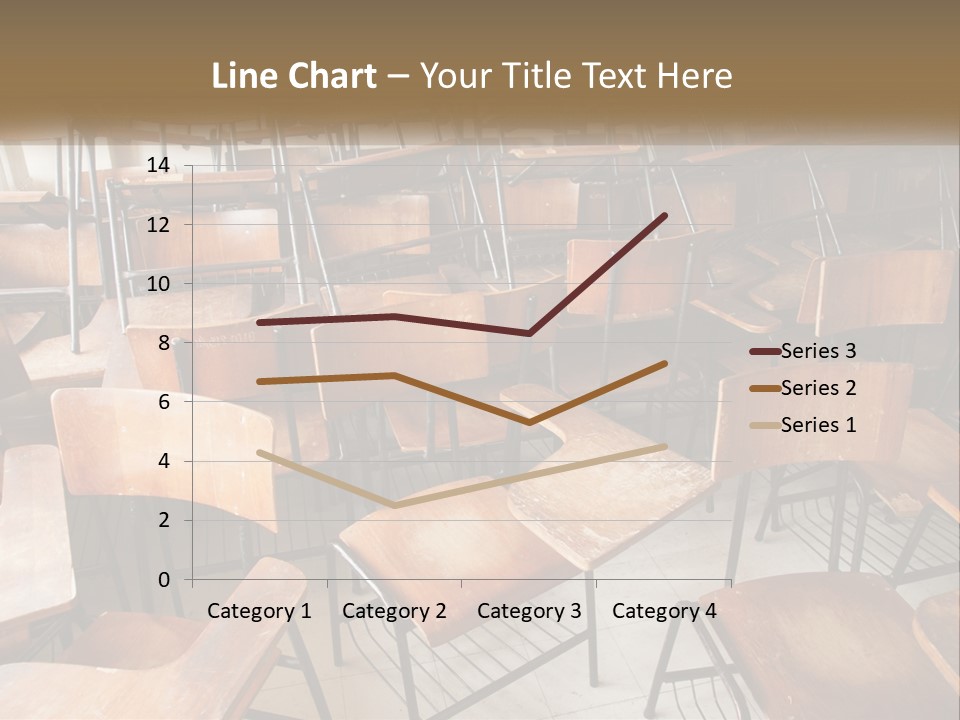 A Classroom Filled With Lots Of Wooden Chairs PowerPoint Template
