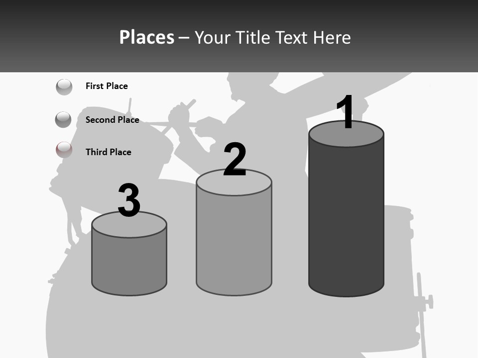 A Silhouette Of A Man Playing The Drums PowerPoint Template