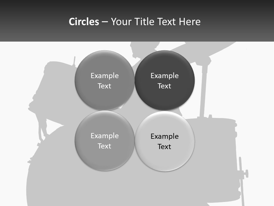 A Silhouette Of A Man Playing The Drums PowerPoint Template