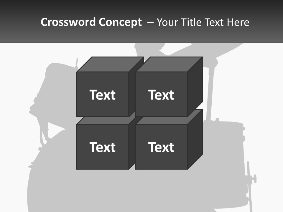 A Silhouette Of A Man Playing The Drums PowerPoint Template