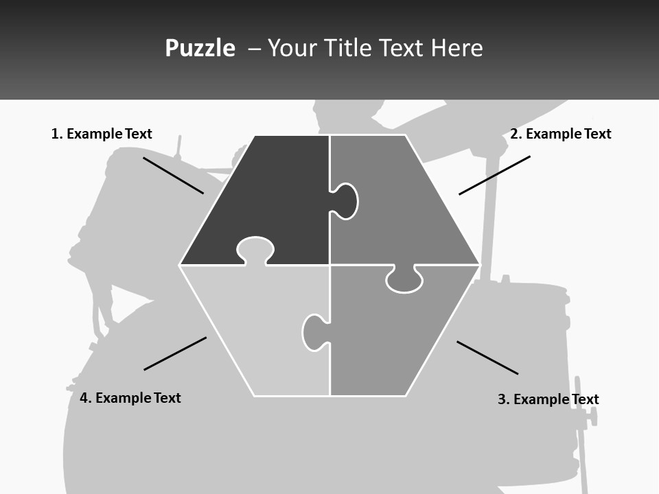 A Silhouette Of A Man Playing The Drums PowerPoint Template