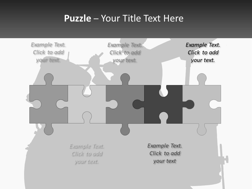 A Silhouette Of A Man Playing The Drums PowerPoint Template