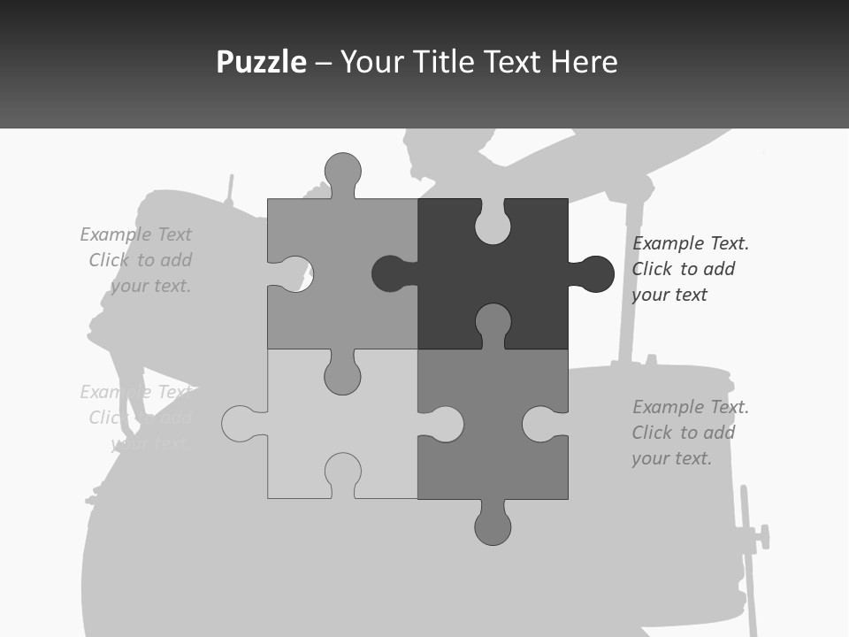 A Silhouette Of A Man Playing The Drums PowerPoint Template