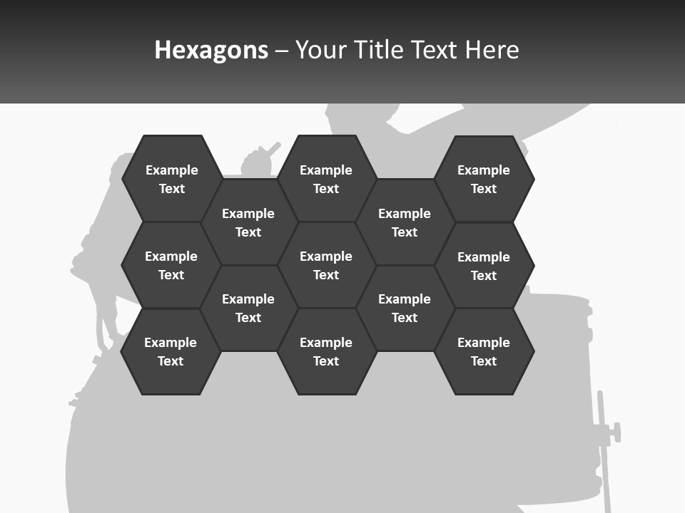 A Silhouette Of A Man Playing The Drums PowerPoint Template