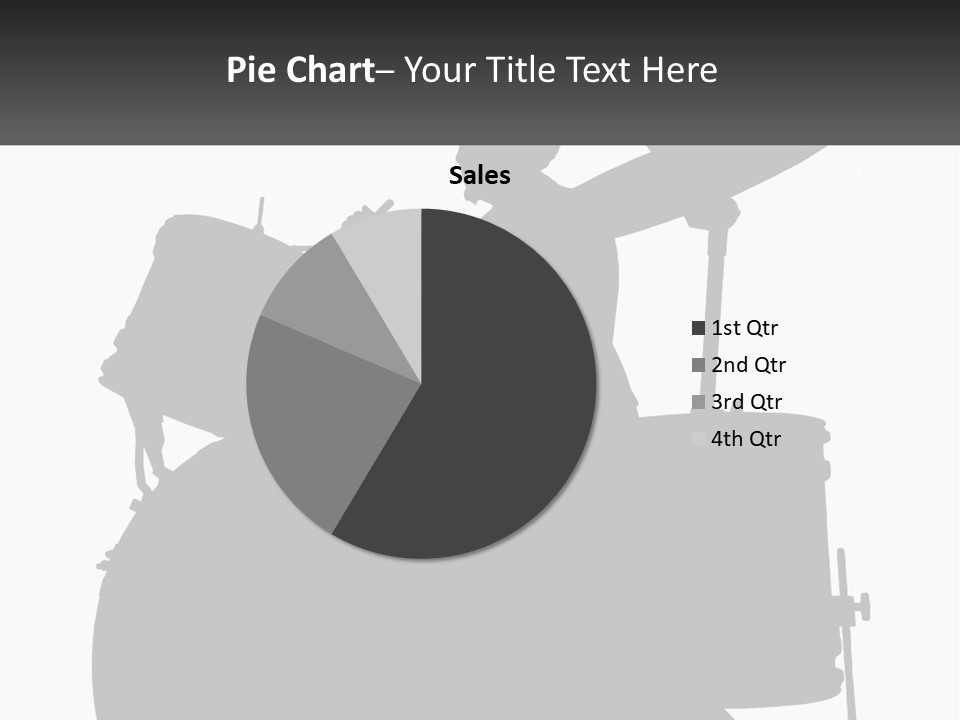 A Silhouette Of A Man Playing The Drums PowerPoint Template
