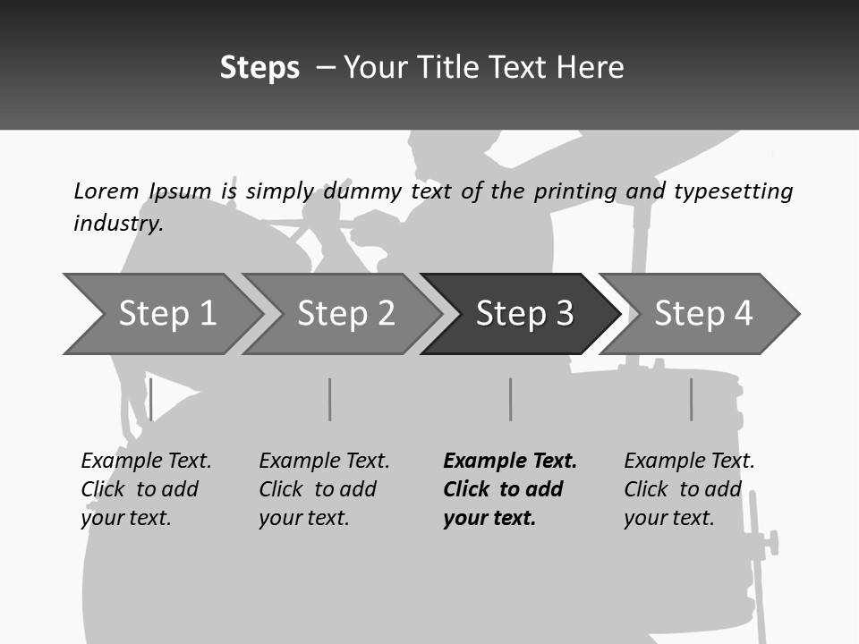 A Silhouette Of A Man Playing The Drums PowerPoint Template
