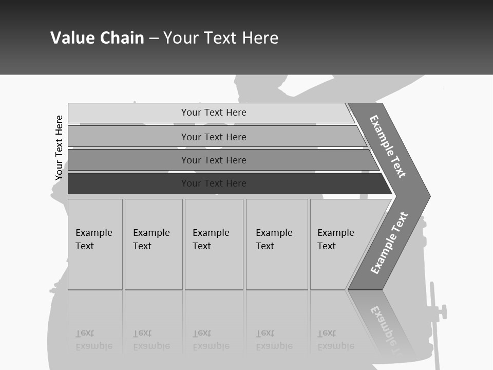 A Silhouette Of A Man Playing The Drums PowerPoint Template