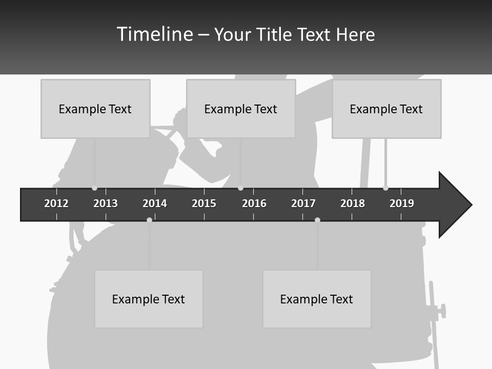 A Silhouette Of A Man Playing The Drums PowerPoint Template
