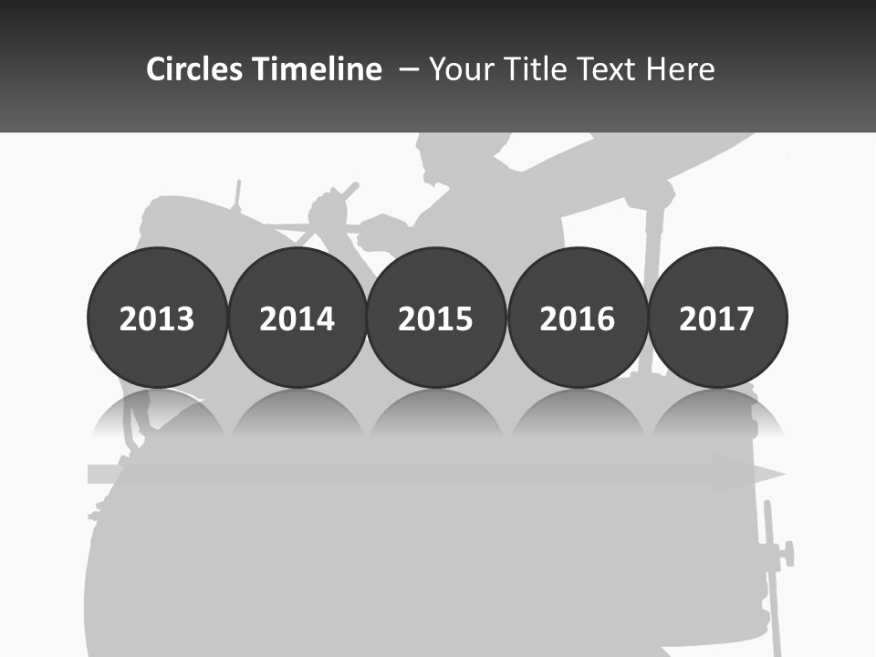 A Silhouette Of A Man Playing The Drums PowerPoint Template