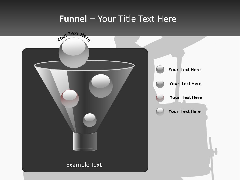 A Silhouette Of A Man Playing The Drums PowerPoint Template