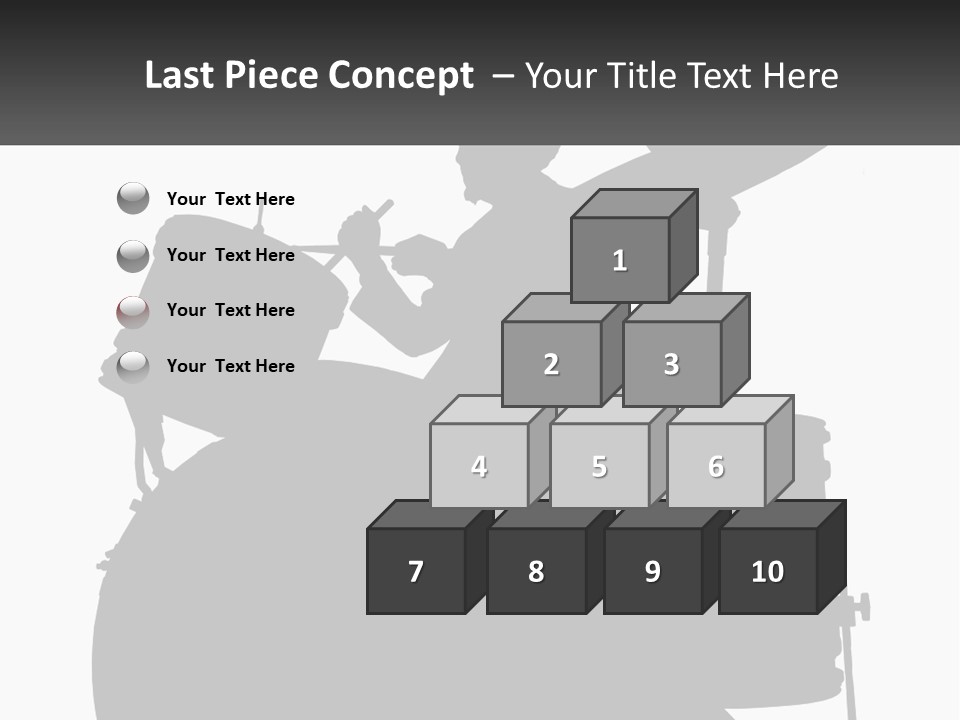 A Silhouette Of A Man Playing The Drums PowerPoint Template