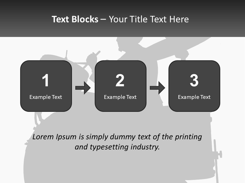 A Silhouette Of A Man Playing The Drums PowerPoint Template