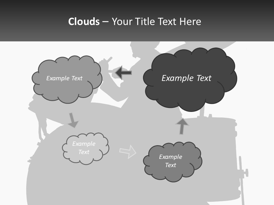 A Silhouette Of A Man Playing The Drums PowerPoint Template