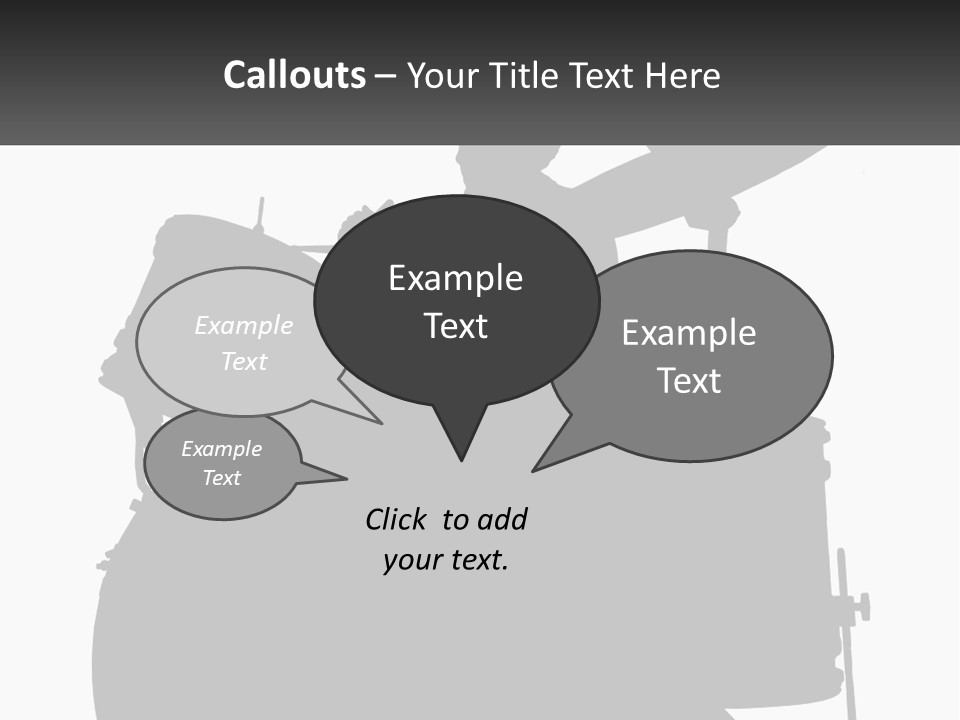 A Silhouette Of A Man Playing The Drums PowerPoint Template