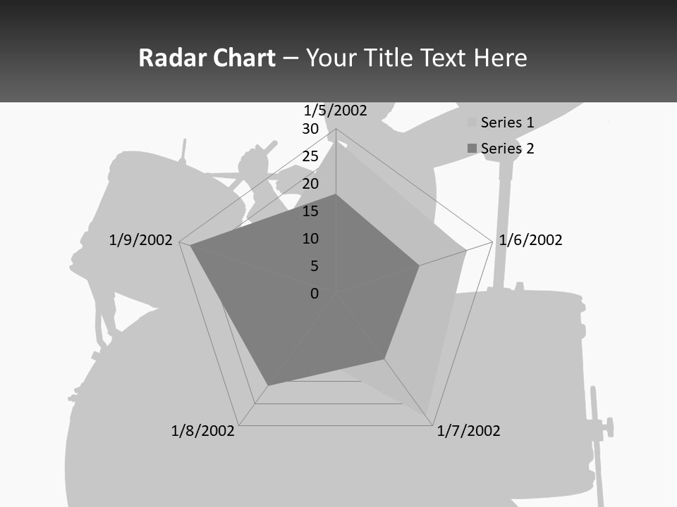 A Silhouette Of A Man Playing The Drums PowerPoint Template