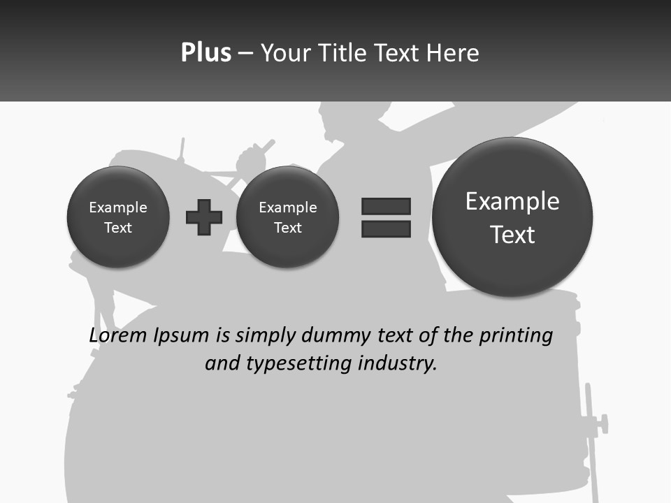 A Silhouette Of A Man Playing The Drums PowerPoint Template