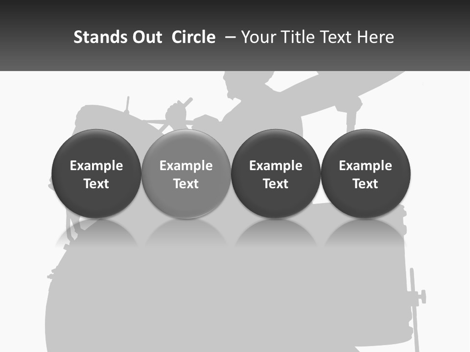A Silhouette Of A Man Playing The Drums PowerPoint Template