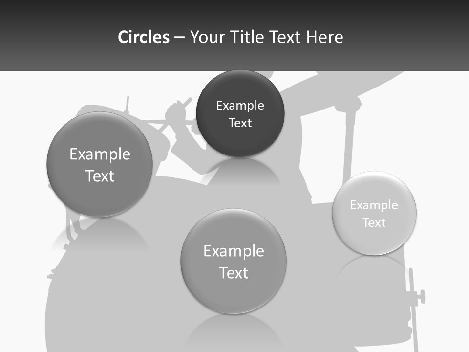 A Silhouette Of A Man Playing The Drums PowerPoint Template