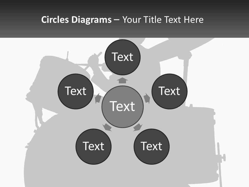 A Silhouette Of A Man Playing The Drums PowerPoint Template