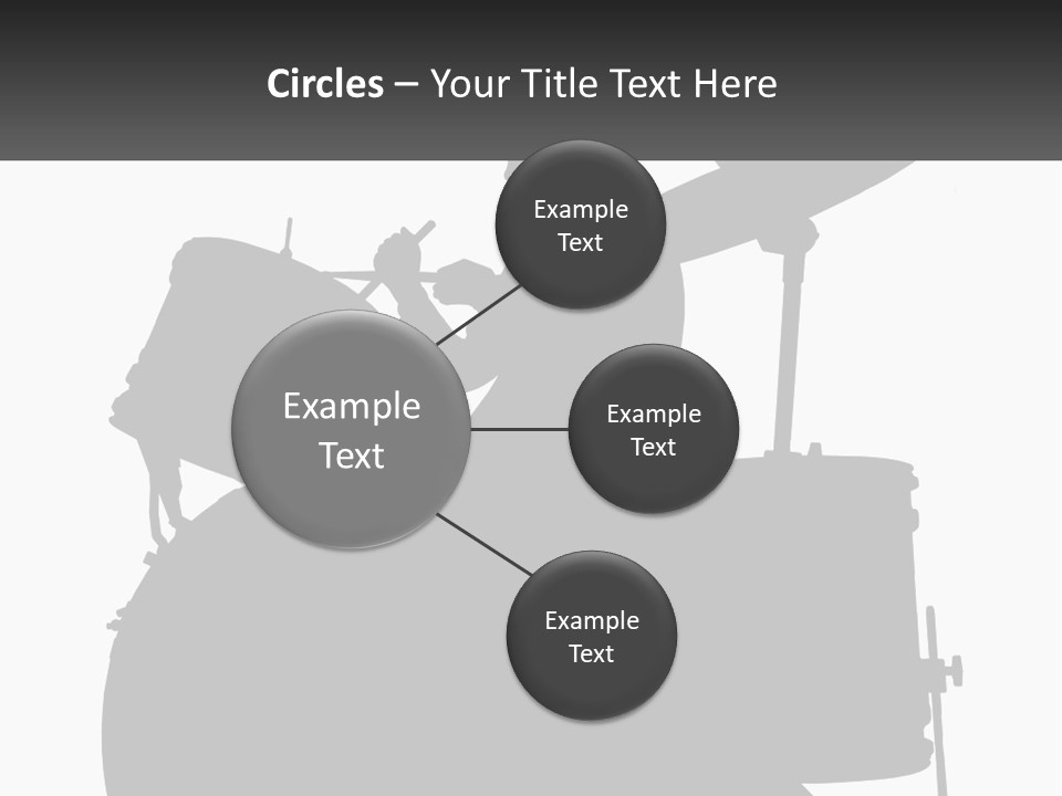 A Silhouette Of A Man Playing The Drums PowerPoint Template