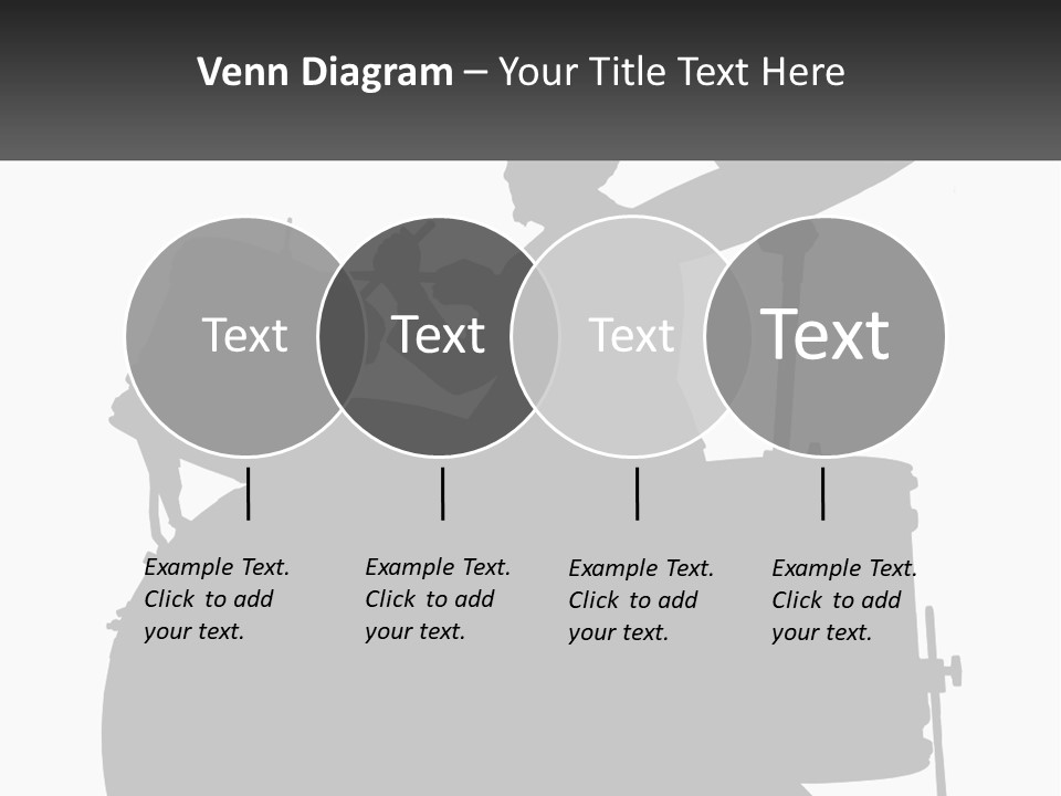 A Silhouette Of A Man Playing The Drums PowerPoint Template