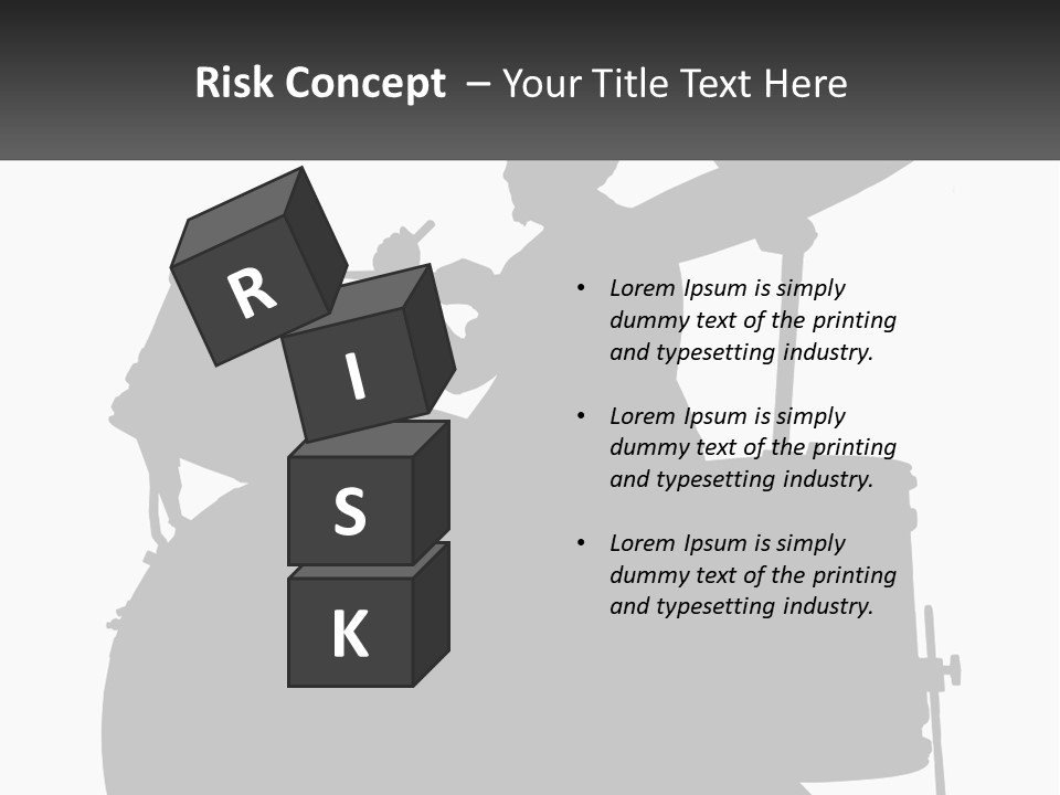 A Silhouette Of A Man Playing The Drums PowerPoint Template