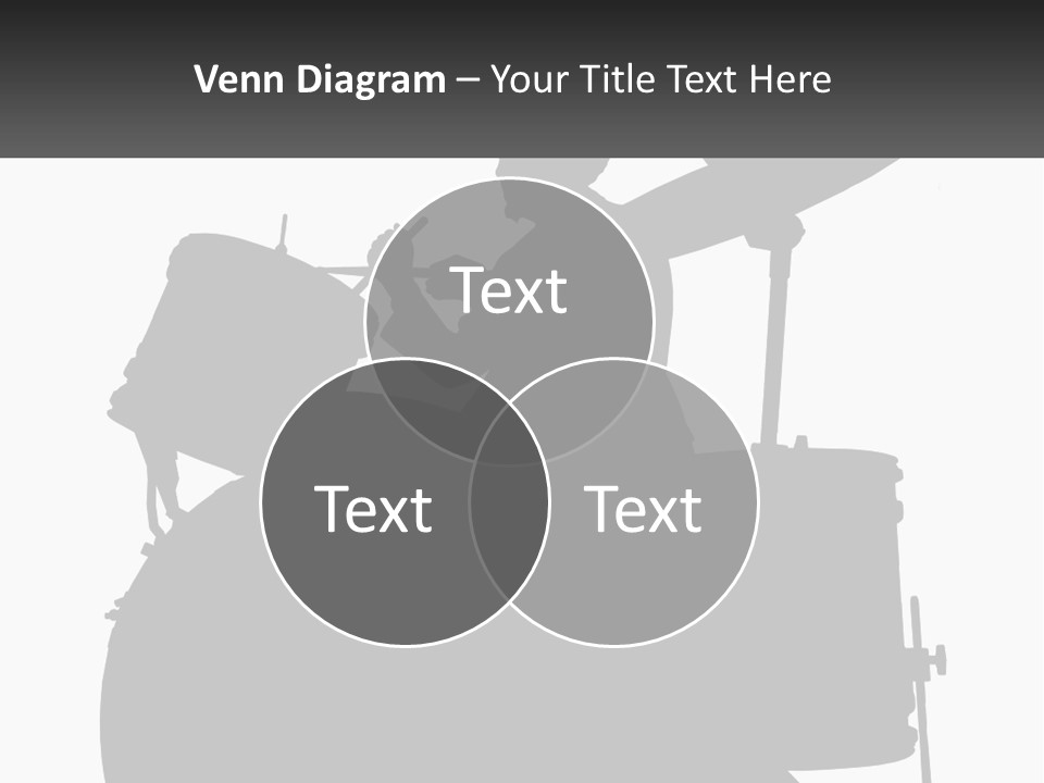 A Silhouette Of A Man Playing The Drums PowerPoint Template