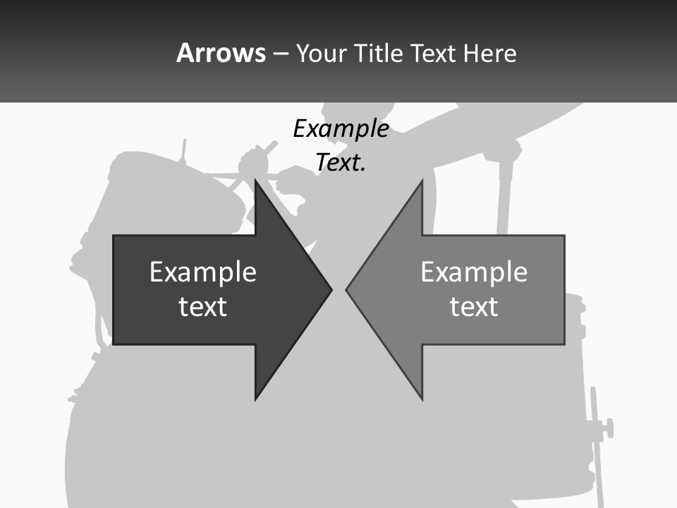 A Silhouette Of A Man Playing The Drums PowerPoint Template