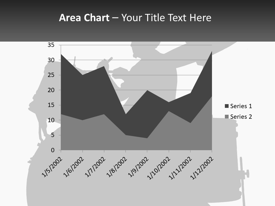 A Silhouette Of A Man Playing The Drums PowerPoint Template