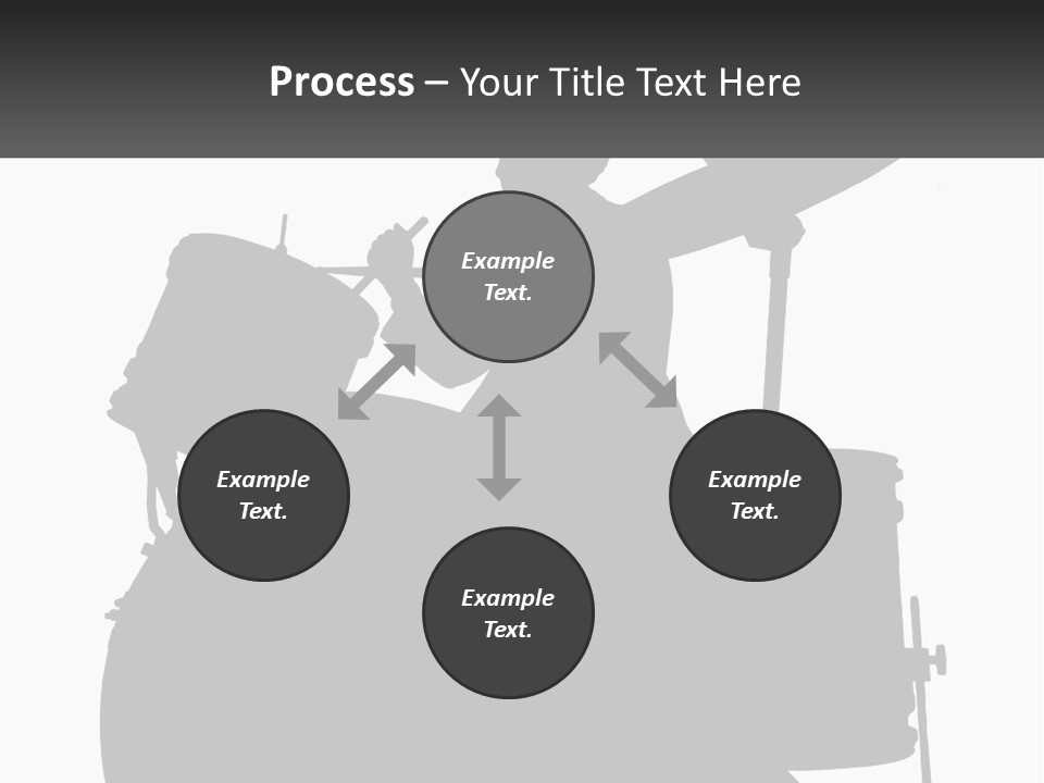 A Silhouette Of A Man Playing The Drums PowerPoint Template