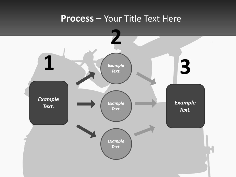 A Silhouette Of A Man Playing The Drums PowerPoint Template