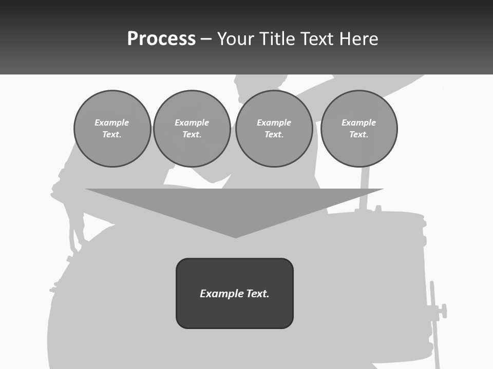 A Silhouette Of A Man Playing The Drums PowerPoint Template