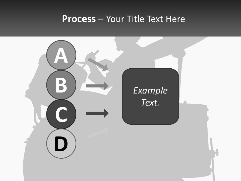 A Silhouette Of A Man Playing The Drums PowerPoint Template