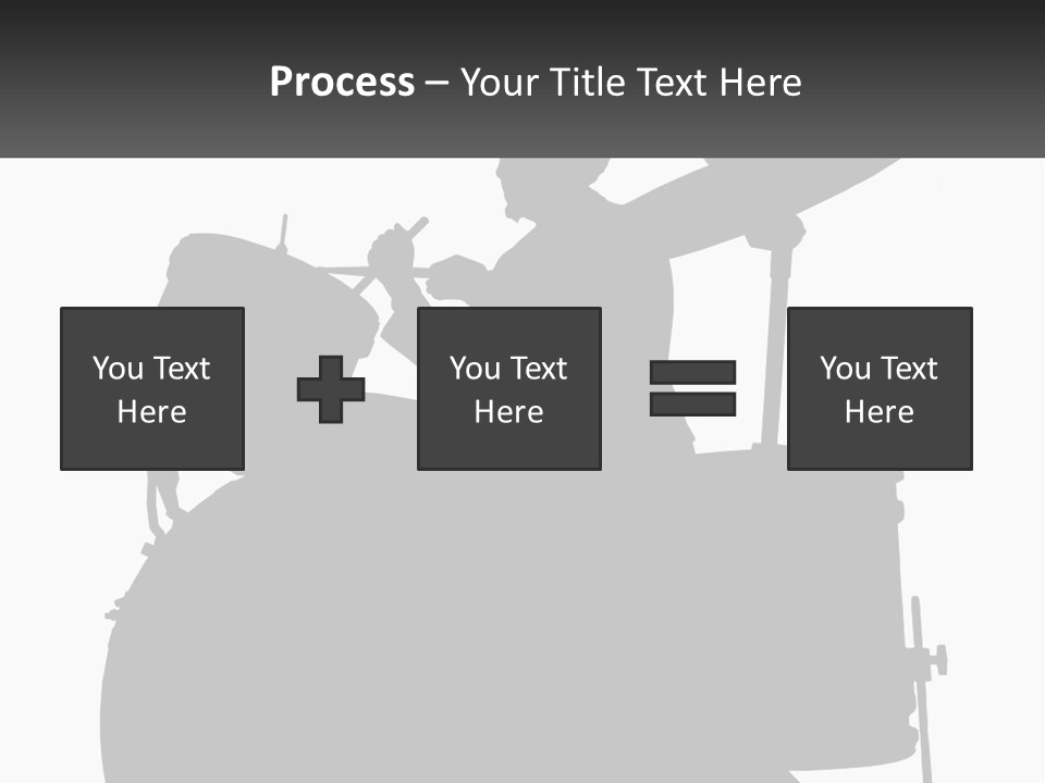 A Silhouette Of A Man Playing The Drums PowerPoint Template