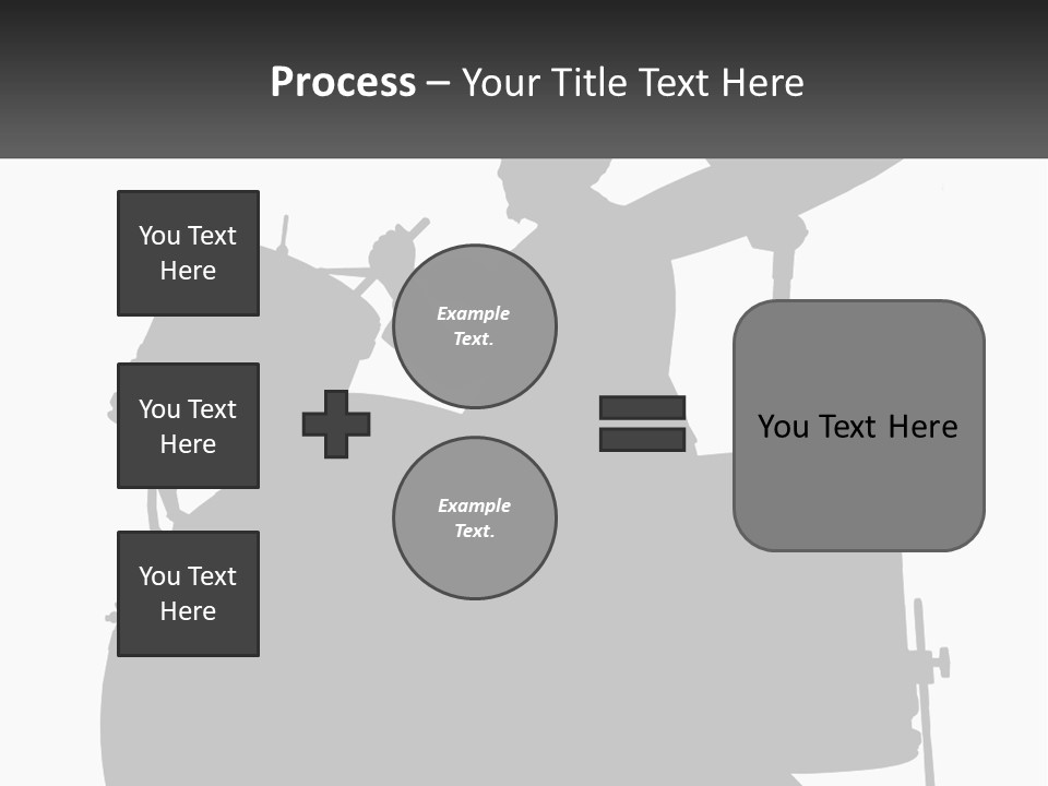 A Silhouette Of A Man Playing The Drums PowerPoint Template