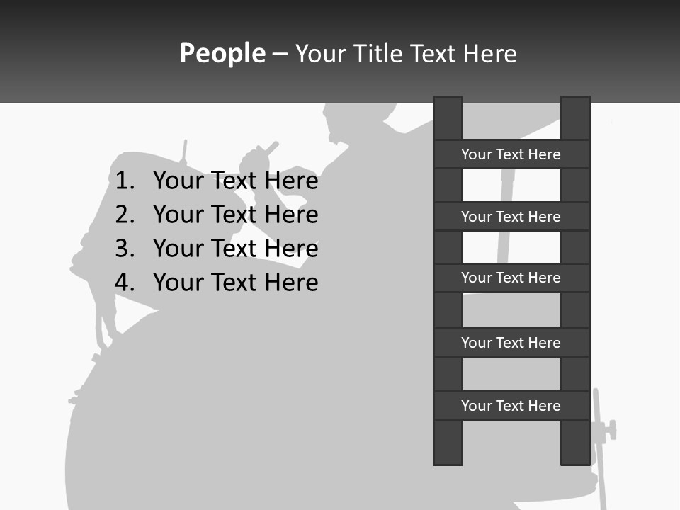 A Silhouette Of A Man Playing The Drums PowerPoint Template