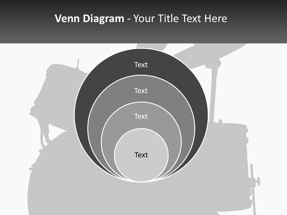 A Silhouette Of A Man Playing The Drums PowerPoint Template
