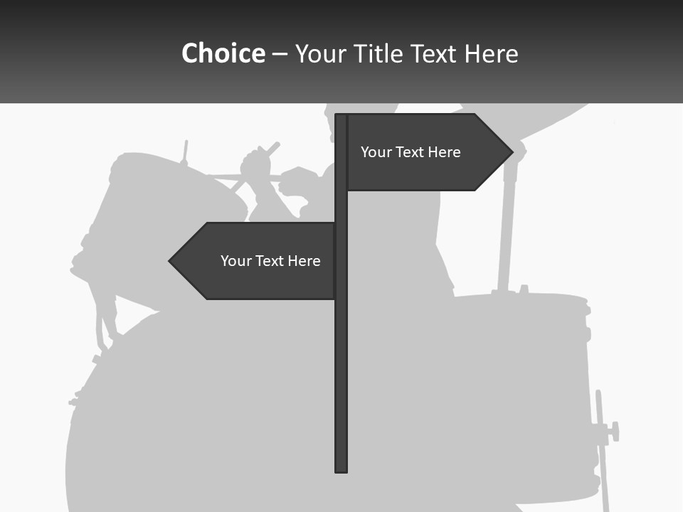 A Silhouette Of A Man Playing The Drums PowerPoint Template