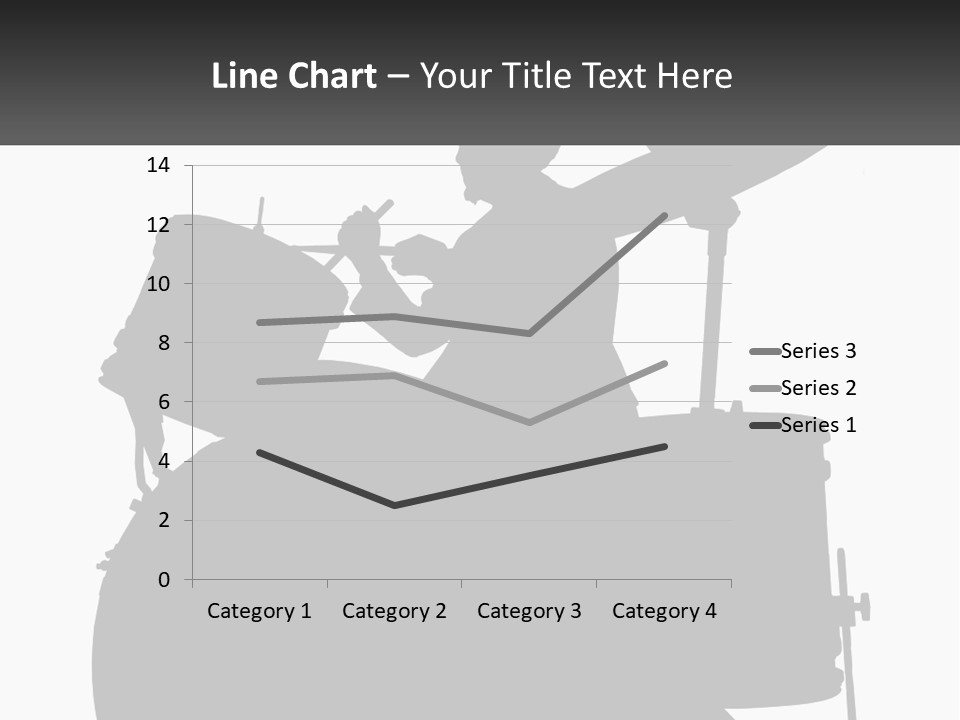 A Silhouette Of A Man Playing The Drums PowerPoint Template